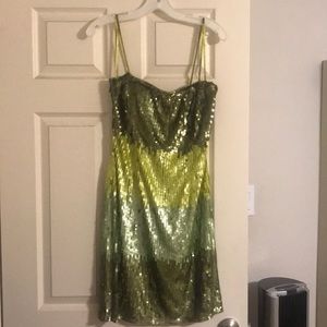 Gorgeous sequin dress. Green. Wore once. Brand new